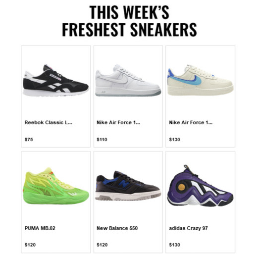 This Week’s Freshest Sneakers icon